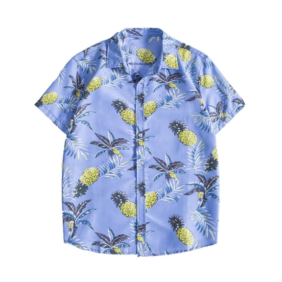 Njoeus T Shirts Men Workout Tops Men Casual Hawaiian Floral Shirts Button Up Tropical Print Holiday Beach Shirts Tops Short Sleeve Blouse Tshirts Men