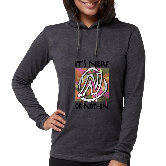CafePress - Nerf Or Nothin Camo Long Sleeve T Shirt - Womens Hooded Shirt