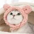 thumbnail image 3 of Dalrosia Cute Cat Costume Warm Bear Hat for Cat Adjustable Soft Small Pet Headwear Bear Hat for Cat Puppy Dog, 3 of 6