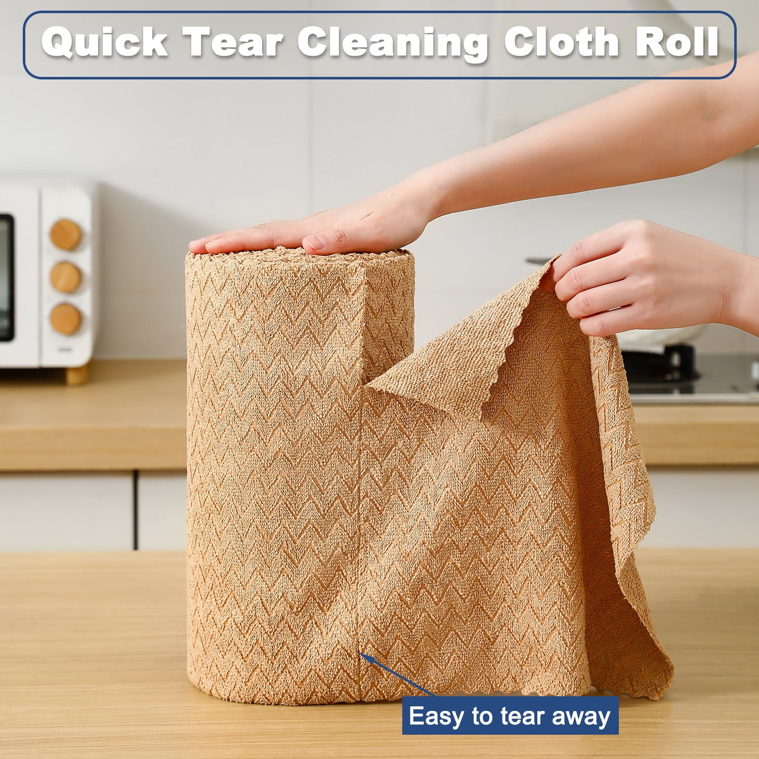Beartech Microfiber Cleaning Cloth Roll,80 Pack Cleaning Towels,Lint Free Rags Paper Towels & Tear Away Reusable Towels,Washable Shop Rags wipe Cloth,Wash Cloths Dish Rags for Car Kitchen Window