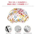 thumbnail image 5 of Kdxio Colorful Floral Print Shower Cap for Women,Elastic and Reusable,Double Waterproof Layers Bathing Hat, 5 of 9