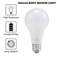 Radar Motion Sensor Light Bulbs,Dusk to Dawn Light Bulbs 12W 55007000K