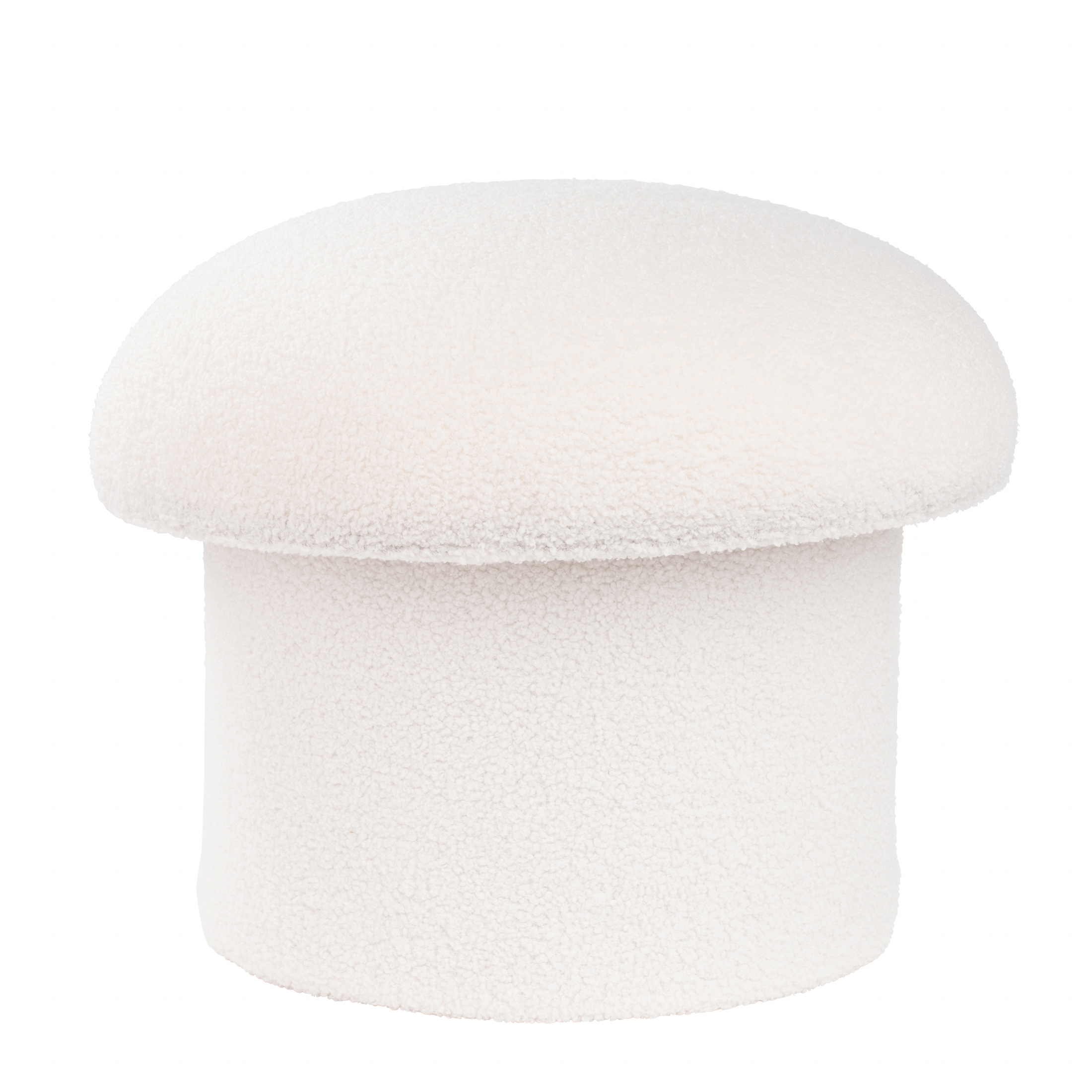 Mainstays Boucle Upholstered Mushroom Storage Ottoman, Cream photo 6