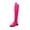 Red, variant on Hurxie Women's Knee High Boots Chunky Platform Heel, Lace Up Gothic Punk Work Boots for Dresses and Jeans Khaki 36