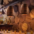 thumbnail image 4 of Lámpara colgante Nerays de madera antigua con forma de barril de vino, 33 x 41 cm, 4 of 7