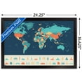thumbnail image 3 of Map - Blue Wall Poster, 14.725" x 22.375", Framed, 3 of 3