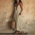 thumbnail image 3 of zbxnLI Women's Maxi Dress Spaghetti Strap Casual Loose Long Dresses with Pockets Summer Beach Vacation Sundress, 3 of 7