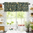 thumbnail image 3 of Paisley Valances for Windows Yellow Flowers Rod Pocket Curtain Valance Window Treatment Short Curtains for Kitchen Living Room, 58"x16", 3 of 5