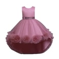 thumbnail image 1 of Robes Fille Décontractées Robes Filles 2t Enfants Tout-Petits Bébés Filles Printemps Été Imprimé à Volants Sans Manches Décorations de Fête Robe, 1 of 4