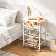 JAQ PullOut Fruit Basket, 4Tier Slide Out Metal Storage Baskets Carts