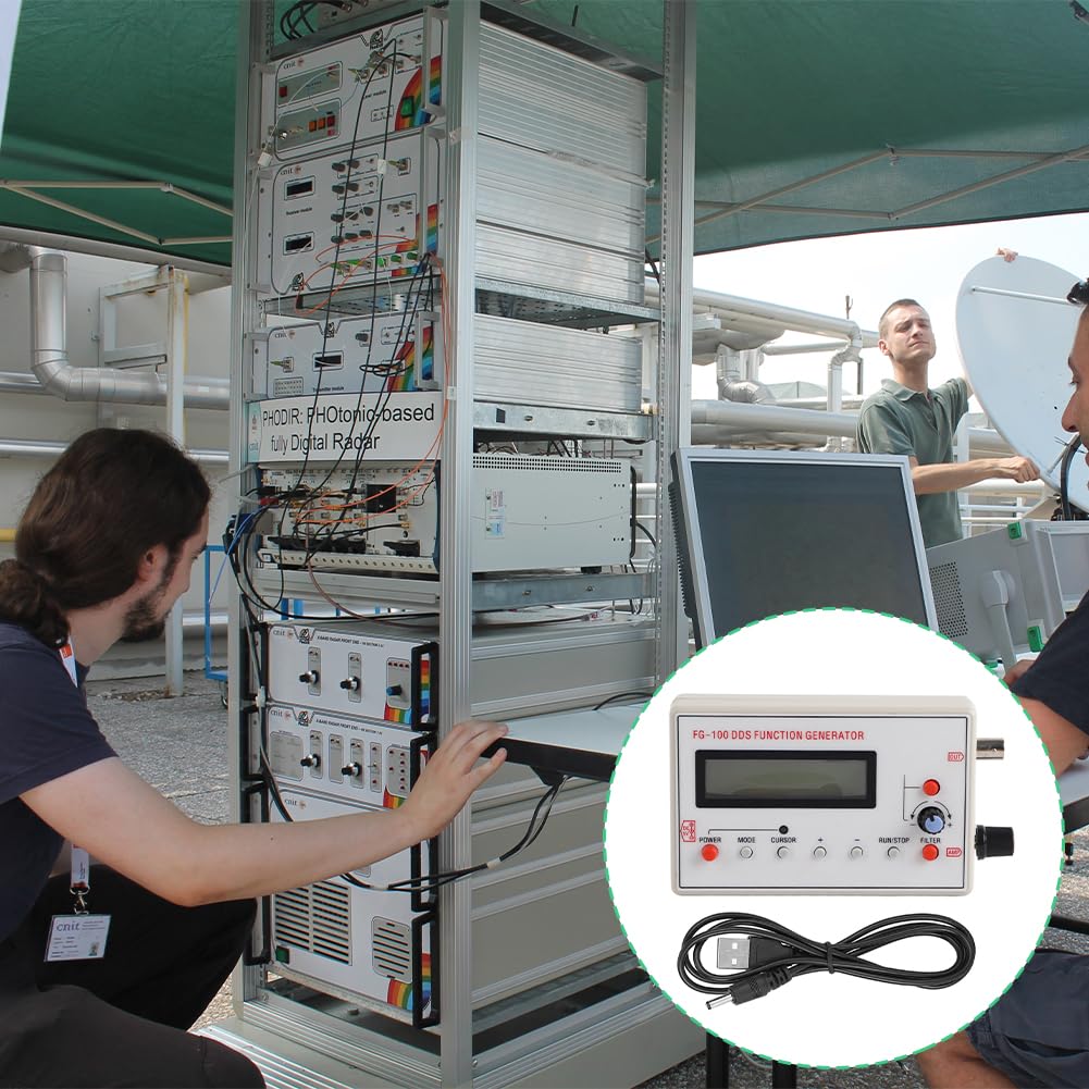 1Hz-500kHz DDS Functional Signal Generator: Portable Audio Signal Generator, Sine/Triangle/Square/Sawtooth Waveforms, USB-Powered, for Oscilloscope Testing & Circuit Debugging