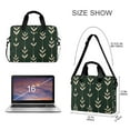 thumbnail image 3 of FORMRS 16" Laptop Bag Carrying Sleeve Case with Handle Travel Shoulder Briefcase, Green Plants, 3 of 8