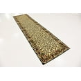 thumbnail image 1 of Unique Loom Wildlife Collection Animal Inspired with Cheetah Bordered Design Area Rug, 2 ft 7 in x 10 ft, Ivory/Black, 1 of 5