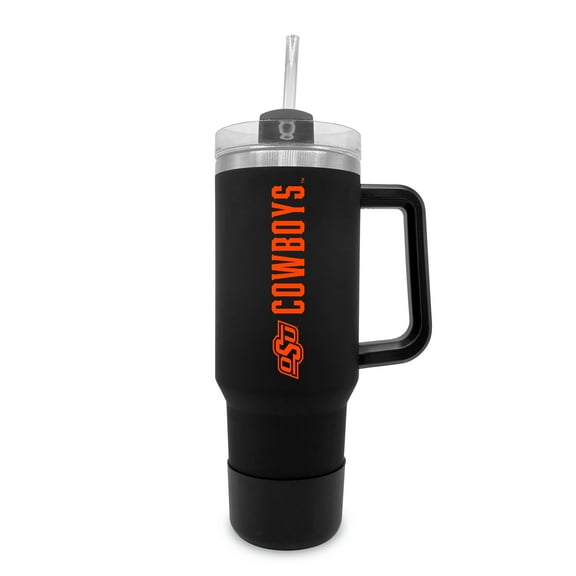 Oklahoma State Cowboys 40oz. Stainless Tumbler with Handle & Removable Straw