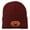 Maroon, variant on Halloween Excited Jack o Lantern Embroidered Long Beanie - Maroon OSFM