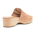 thumbnail image 4 of XYD Women Clog Platform Heels Mules Open Toe Woven Sandals Backless Summer Retro Outing Weekend Shoes Size 11.5 Natural, 4 of 4