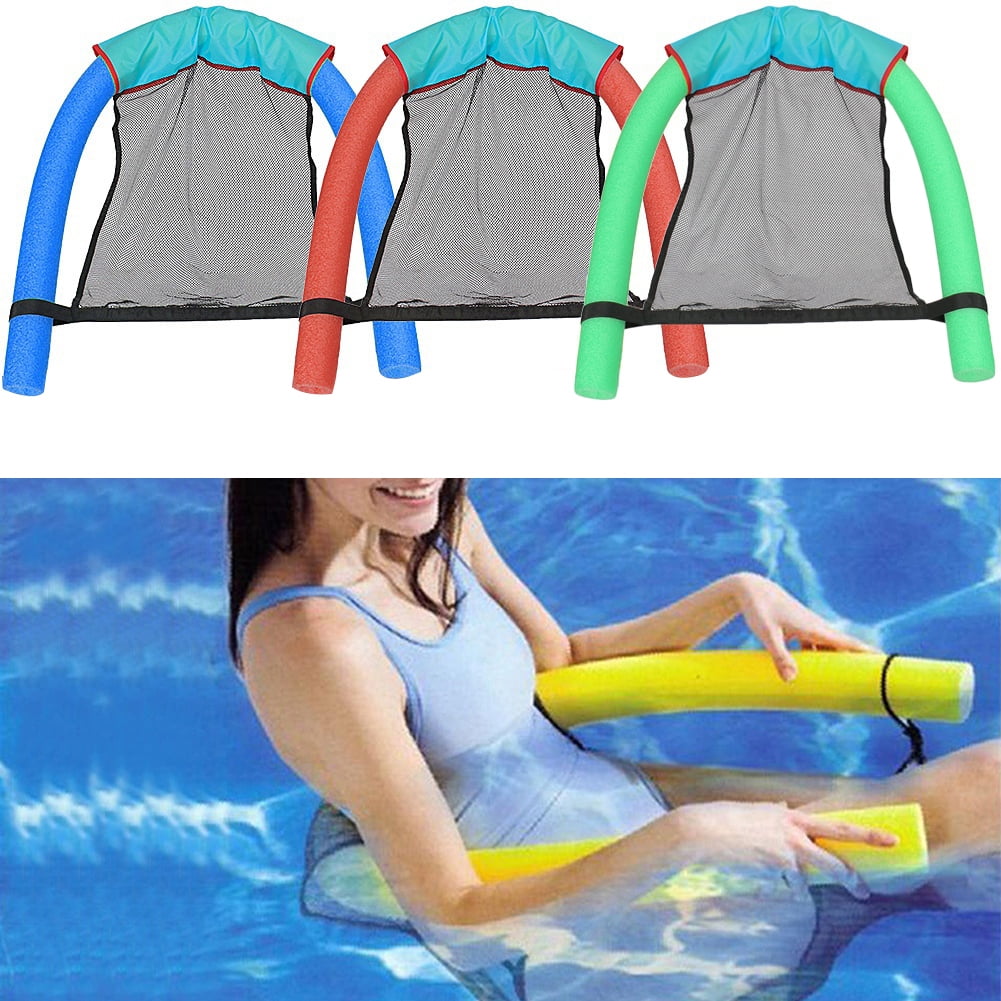 Floating Swim Pool Noodle Chair Net for Swimming Seat Water Relaxation Black 