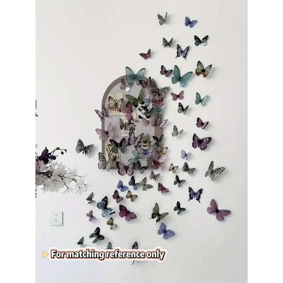 36 piece watercolor butterfly decoration set -3D lifelike butterflies suitable for wedding, Valentine's Day, and party decorations