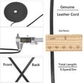 thumbnail image 6 of 5.5Yards Genuine Leather Strip 0.2inch Wide Flat Cowhide Leather Cord Black Natural Leather Braiding String, 6 of 9