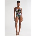 thumbnail image 4 of Time and Tru Women's and Women's Plus Plunge One Piece Swimsuit, Sizes XS-3X, 4 of 6