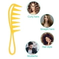 thumbnail image 6 of Unique Bargains 3 Pcs Anti Static Hair Comb Wide Tooth for Thick Curly Hair Hair Care Detangling Comb Yellow, 6 of 6