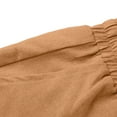 thumbnail image 4 of Lenpel Women's Wide Leg Pants Women Elastic High Waisted Drawstring Palazzo Cropped Pants Baggy Casual Trousers with Pockets, 4 of 7