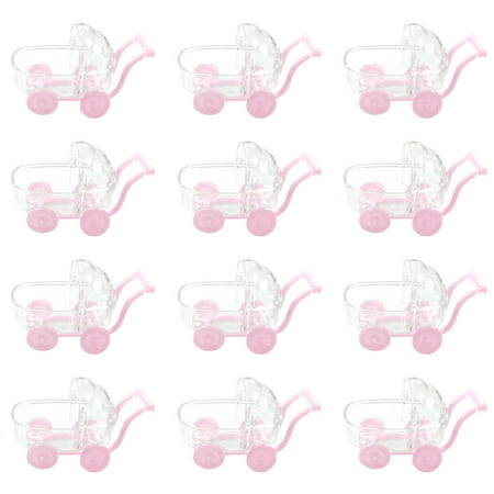 

12 Pcs Adorable Candy Storage Boxes Shaped in Stroller Plastic Toys for Kids
