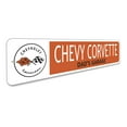 thumbnail image 3 of Chevy Corvette Garage Name Novelty Sign, Metal Wall Decor - 4x18 inches, 3 of 4
