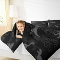 thumbnail image 4 of Feelyou Kid Cartoon Dinosaur Twin Comforter Sets, Black Camo Abstract Bedding Set, 2pcs, 4 of 8