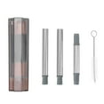 2024 Collapsible Straw Stainless Steel Portable Easy to Clean Foldable