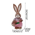 thumbnail image 3 of Decoraciones de Pascua, adornos de Pascua, regalos de Pascua, conejito de Pascua tejido en paja, figura decorativa para celebrar las fiestas. Conejito de Pascua., 3 of 5