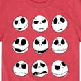 thumbnail image 3 of The Nightmare Before Christmas - Jack Face Grid - Youth Short Sleeve Graphic T-Shirt, 3 of 5