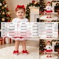 thumbnail image 5 of Baby Girls Long Sleeve Tutu Dress Set Snowflake Print Ruffle Hem Skirt with Bow Headband Festive Party Outfits, 5 of 5