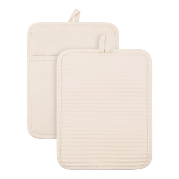 Unique Bargains Heat Resistant Trivets Non-Slip Hot Pads Beige 9.1"x 7.1"