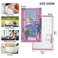 thumbnail image 6 of Yayeee 2 Pack Hand Towels for Bathroom 100% Cotton 16" x 28" Soft Absorbent Kitchen Towel, Purple Window Scene, 6 of 7