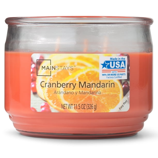 Mainstays 11.5 Ounce Cranberry Mandarin Jar Candle Mainstays 11.5 Ounce Cranberry Mandarin Jar Candle