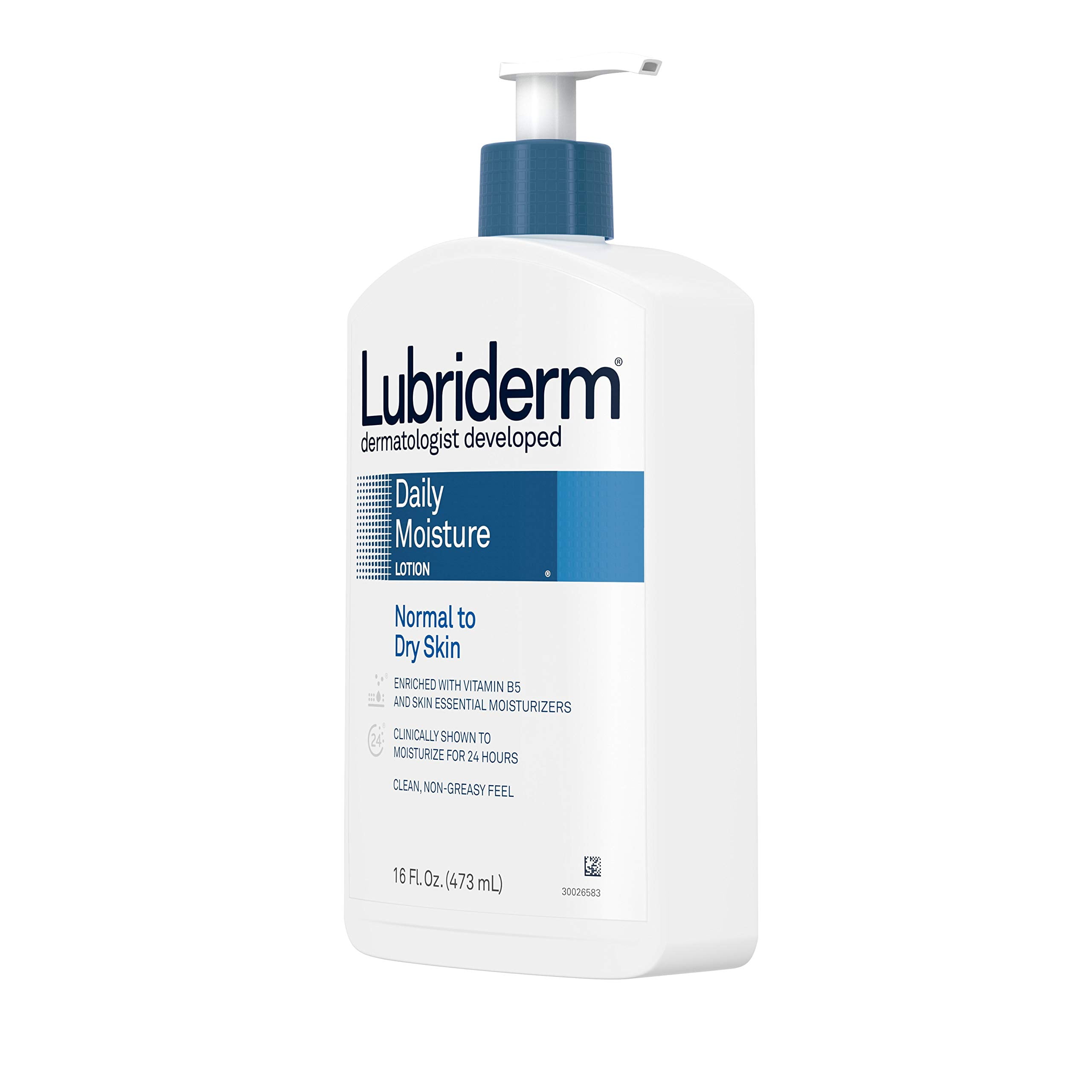 Lubriderm Daily Moisture Hydrating Body and Hand Lotion To Help Moisturize Dry Skin with Pro-Vitamin B5 For Healthy-Looking Skin, Non-Greasy, 16 fl. oz