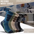 thumbnail image 6 of 5 Pairs Merino Wool Hiking Socks Warm Thermal Winter Cozy Cushioned Moisture Wicking Socks for Women & Men, 6 of 6