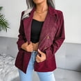 thumbnail image 2 of ketyyh-chn99 Sweater Blazer Women's Classic ¾ Sleeves Open Front Stripes Cropped Waterfall Crop Blazer Jacket Coat Cardigan, 2 of 5