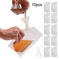 thumbnail image 2 of 1 Set 350ML/500ML/200ML/100ML/1000ML Liquor Pouch Food Grade Transparent PET Sneak Alcohol Flask Hide Drinking Bag with Funnel Kitchen Tools, 2 of 8