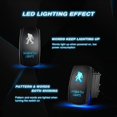 thumbnail image 2 of Bule Sasquatch Lights Rocker Switch 5Pin on/off LED lights 20A/12V 10A/24V Switch Jumper Wire Set for Jeep/Boat/Truck, 2 of 8
