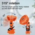 thumbnail image 2 of Para Makita Milwaukee Bosch Dewalt Ryobi Black & Decker Craftsman Ventilador de Batería Li-ion de 18V con Clip USB para Hogar Exterior Taller Ventilador Recargable Viento Potente, 2 of 15