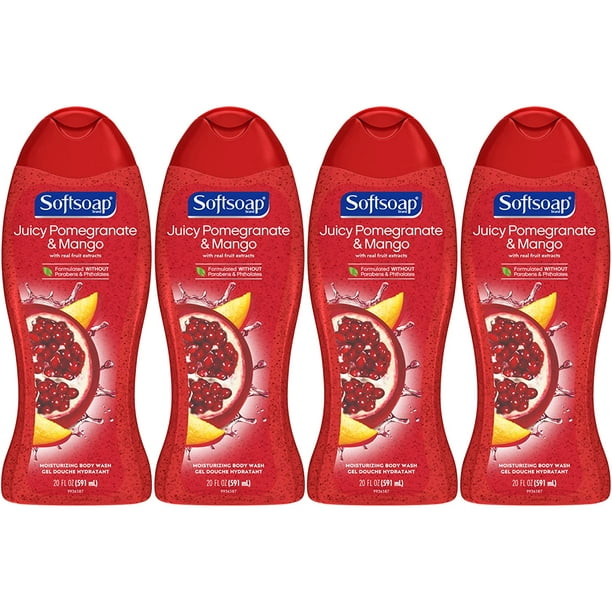 Softsoap Moisturizing Body Wash, Pomegranate and Mango 20 fluid ounce