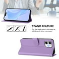thumbnail image 5 of Wallet Case Compatible for iPhone 12 / 12 Pro, PU Leather Magnetic Closure Protective Flip Folio Case with 3 Card Holder and Wrist Strap Cover Women Men,Purple,For iPhone 12 / 12 Pro, 5 of 7