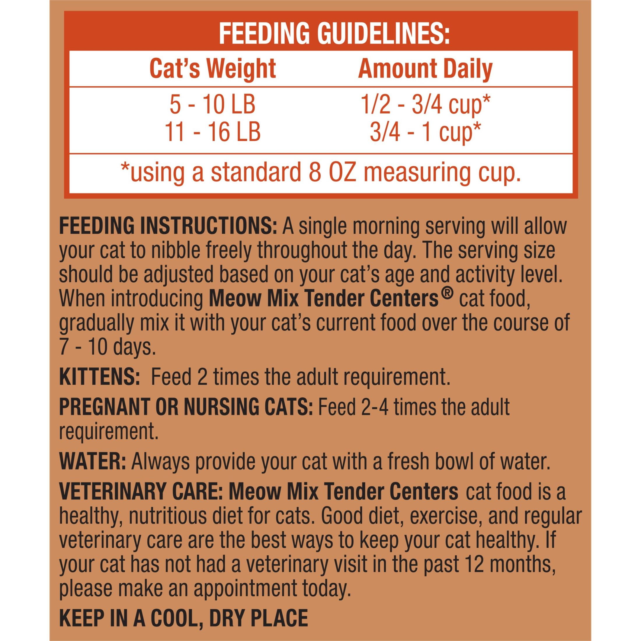 Meow Mix Tender Centers Dry Cat Food With Vitality Bursts Salmon & Turkey Flavors, 3 lb Bag