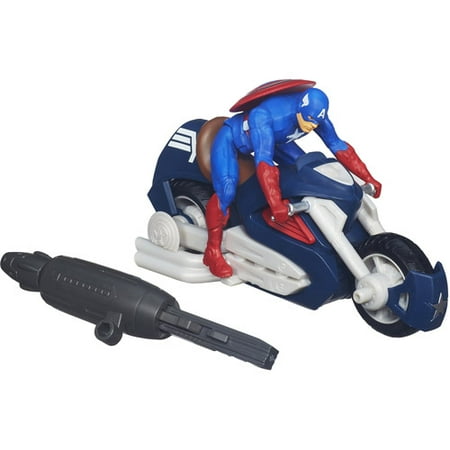 Marvel Captain America Blast 'N Go Assault Cycle Vehicle