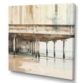 thumbnail image 2 of Designart "Minimalistic Watercolor Horizon Featuring A Pier IV" Coastal Pier Wall Decor, 2 of 7