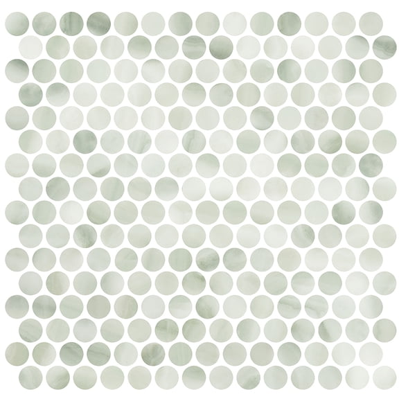 The Tile Life Eterna Penny 4" x 4" Pale Jade Glass Tile Sample