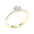 thumbnail image 4 of Imperial 3/8 Ct TDW Round Diamond Halo Engagement Ring in 10K Yellow Gold (H-I, I2), 4 of 4