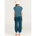 thumbnail image 4 of Trajes de dos piezas para mujer Conjuntos de suéteres Jersey de punto Tops y pantalones de cintura alta Conjuntos de chándal LoungeBlueLarge esquí esquí Gafas de esquí, 4 of 5
